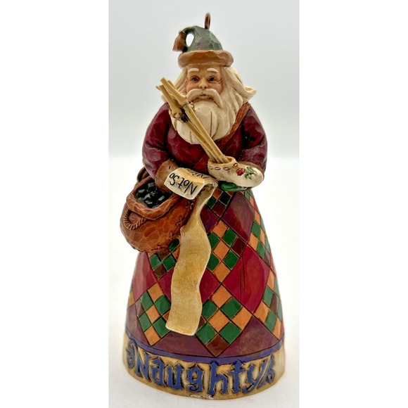 Jim Shore V4005789 Naughty or Nice Santa Claus Figurine Ornament 4.5" JS2 - Picture 3 of 5